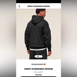 Gymshark Black Oversized Hoodie